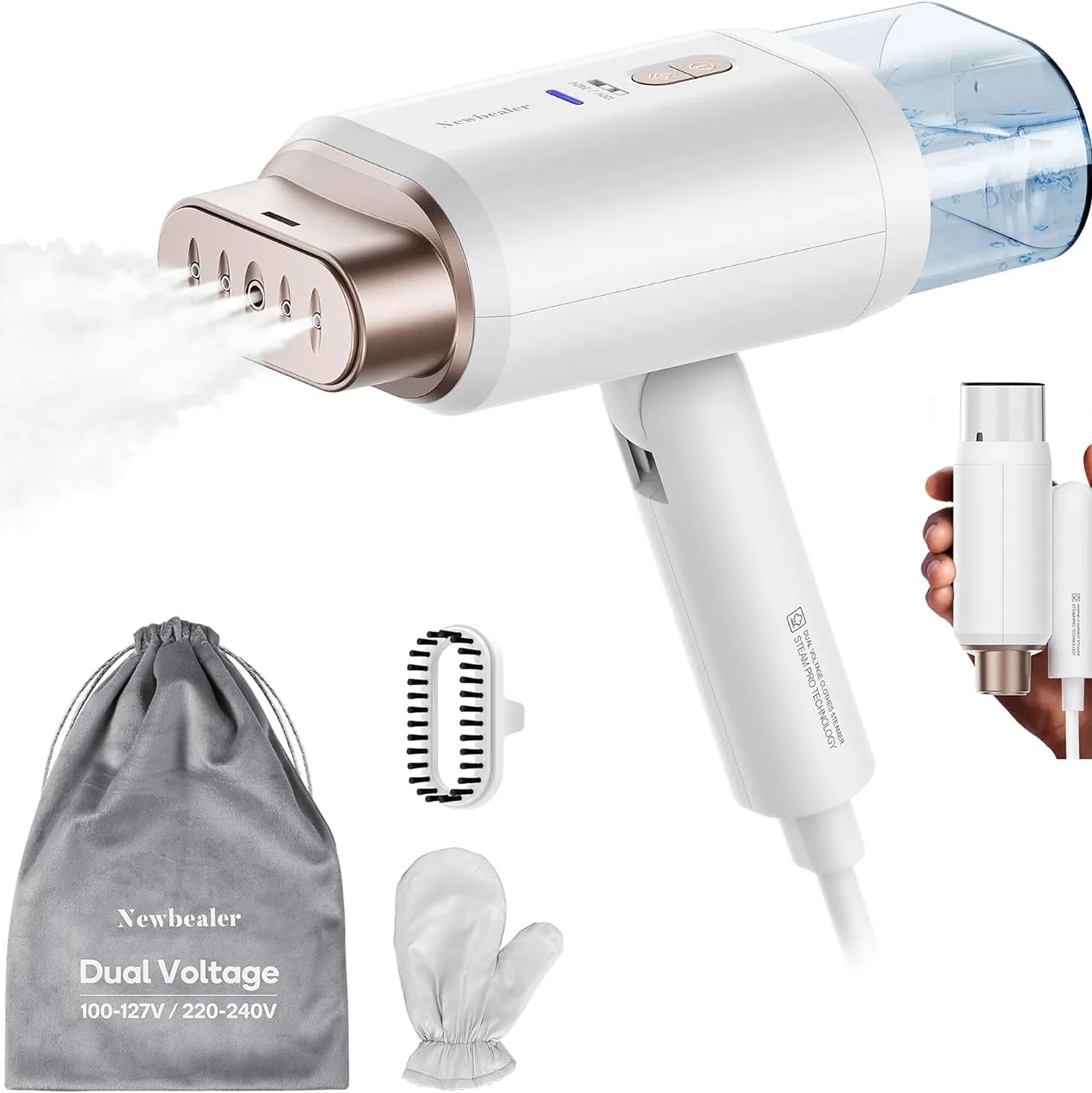 15. Dual-Voltage Garment Steamer